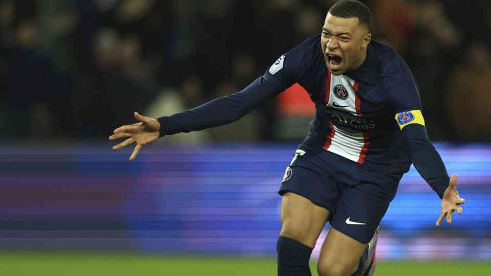La celebración de Mbappé