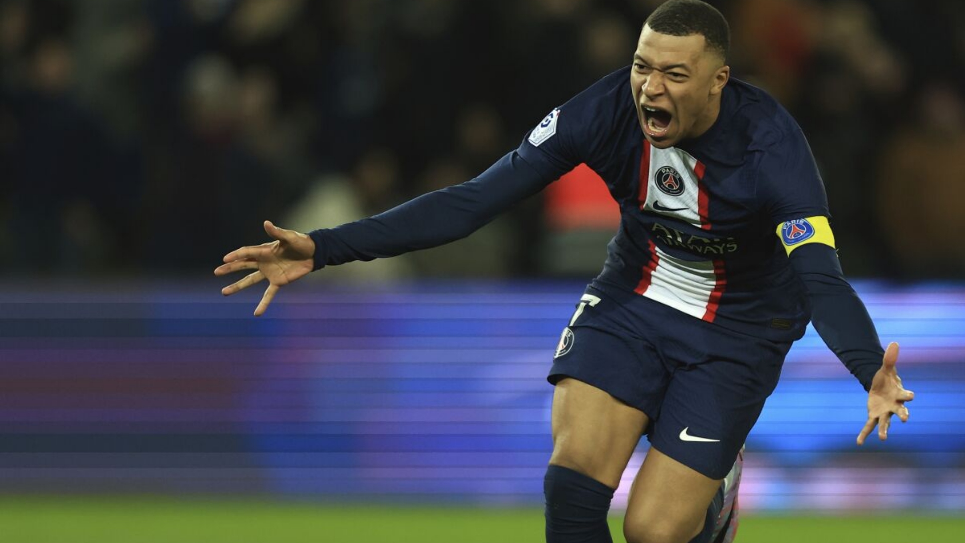 La celebración de Mbappé