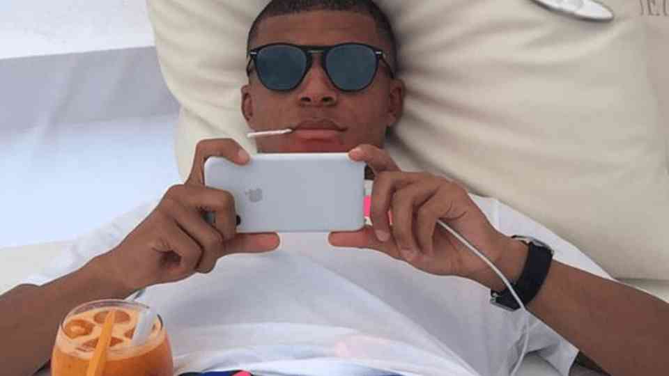 Mbappé de vacaciones