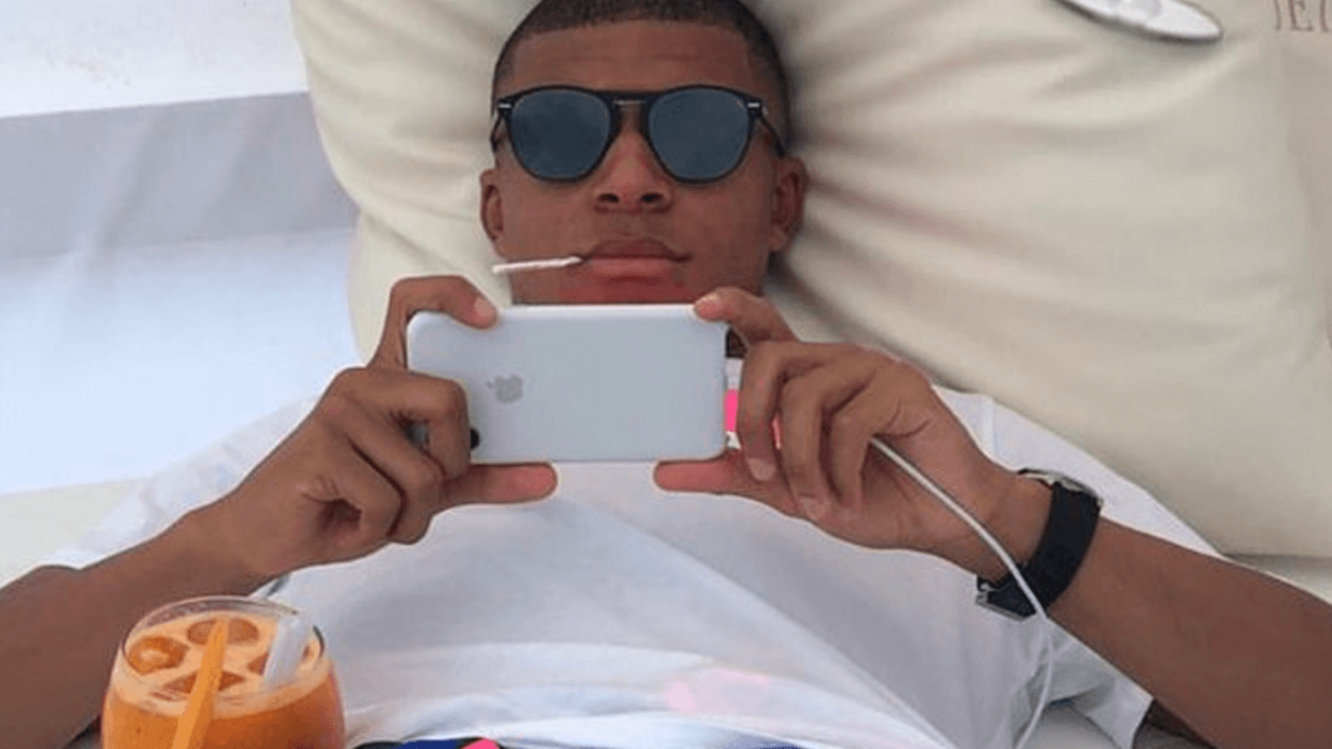 Mbappé de vacaciones