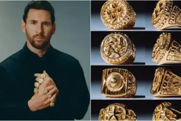 La imagen que da la vuelta al mundo, los 8 anillos que recibió Lionel Messi de parte de la marca que lo viste