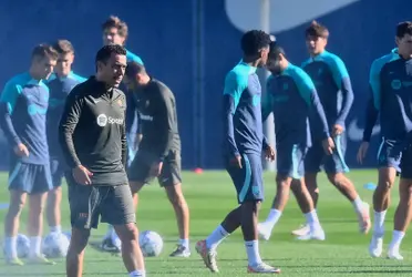 Xavi en el entrenamiento post derrota